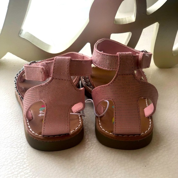 Little girls size 10 Pink embellished sandal NWOT - Picture 4 of 5